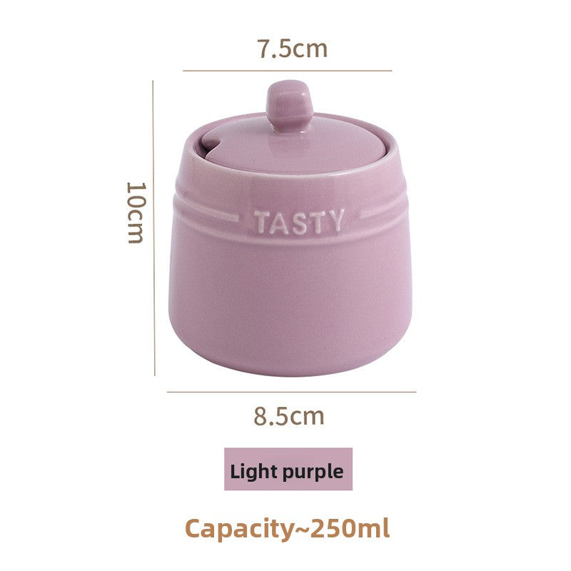 Premium Ceramic Seasoning Jar - Elegant Kitchen Storage Container