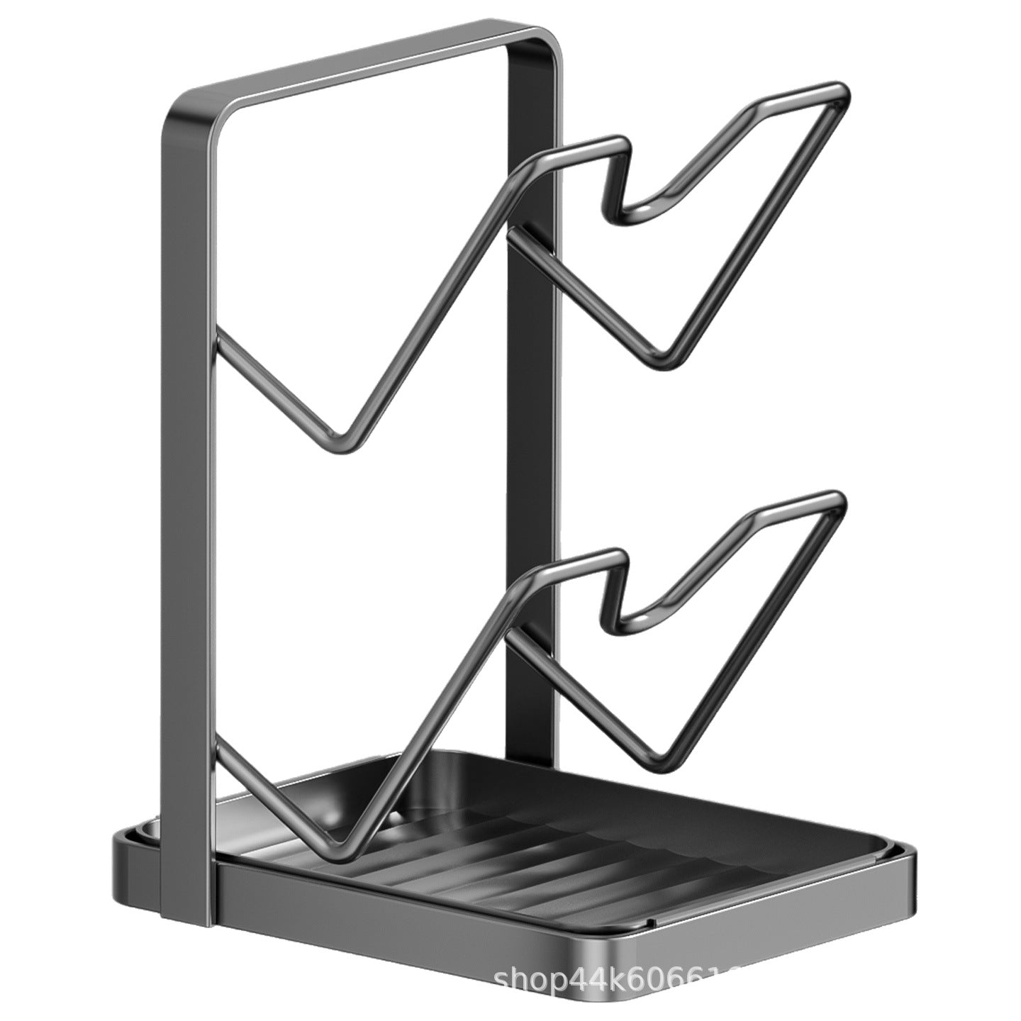 Premium Metal Kitchen Organizer Rack - Multi-Tier Lid & Utensil Holder