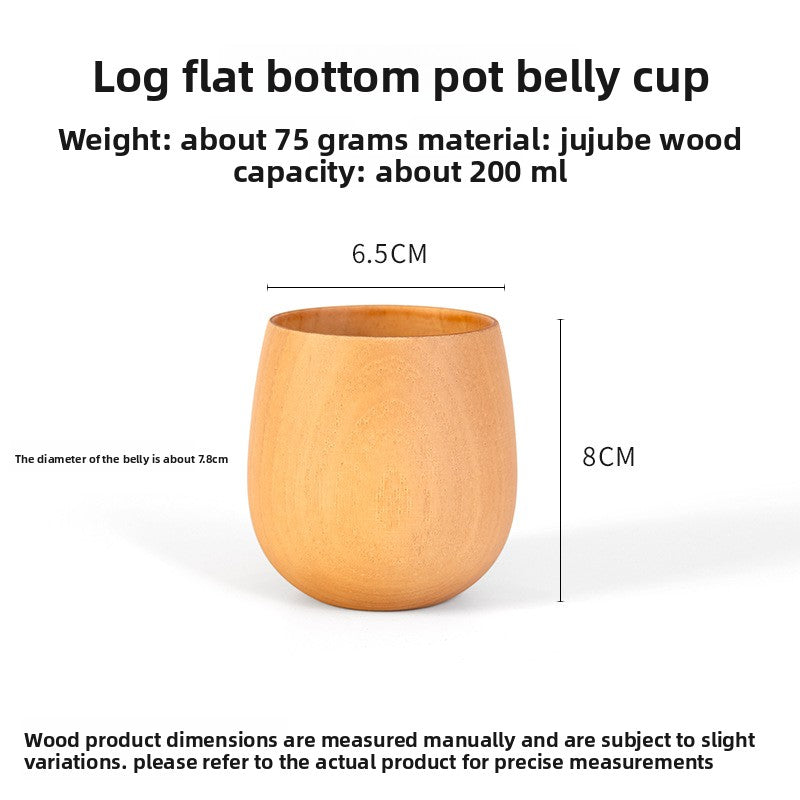 Handcrafted Traditional Wooden Tea Cup - Japanese Style Heat-Resistant