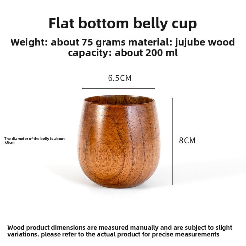 Handcrafted Traditional Wooden Tea Cup - Japanese Style Heat-Resistant