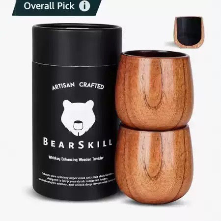 Handcrafted Carbonized Jujube Wood Cup - Traditional Wooden Drinkware