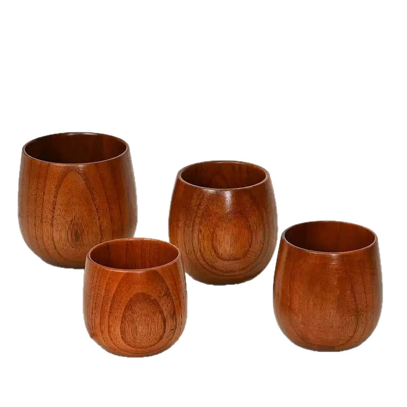 Handcrafted Carbonized Jujube Wood Cup - Traditional Wooden Drinkware