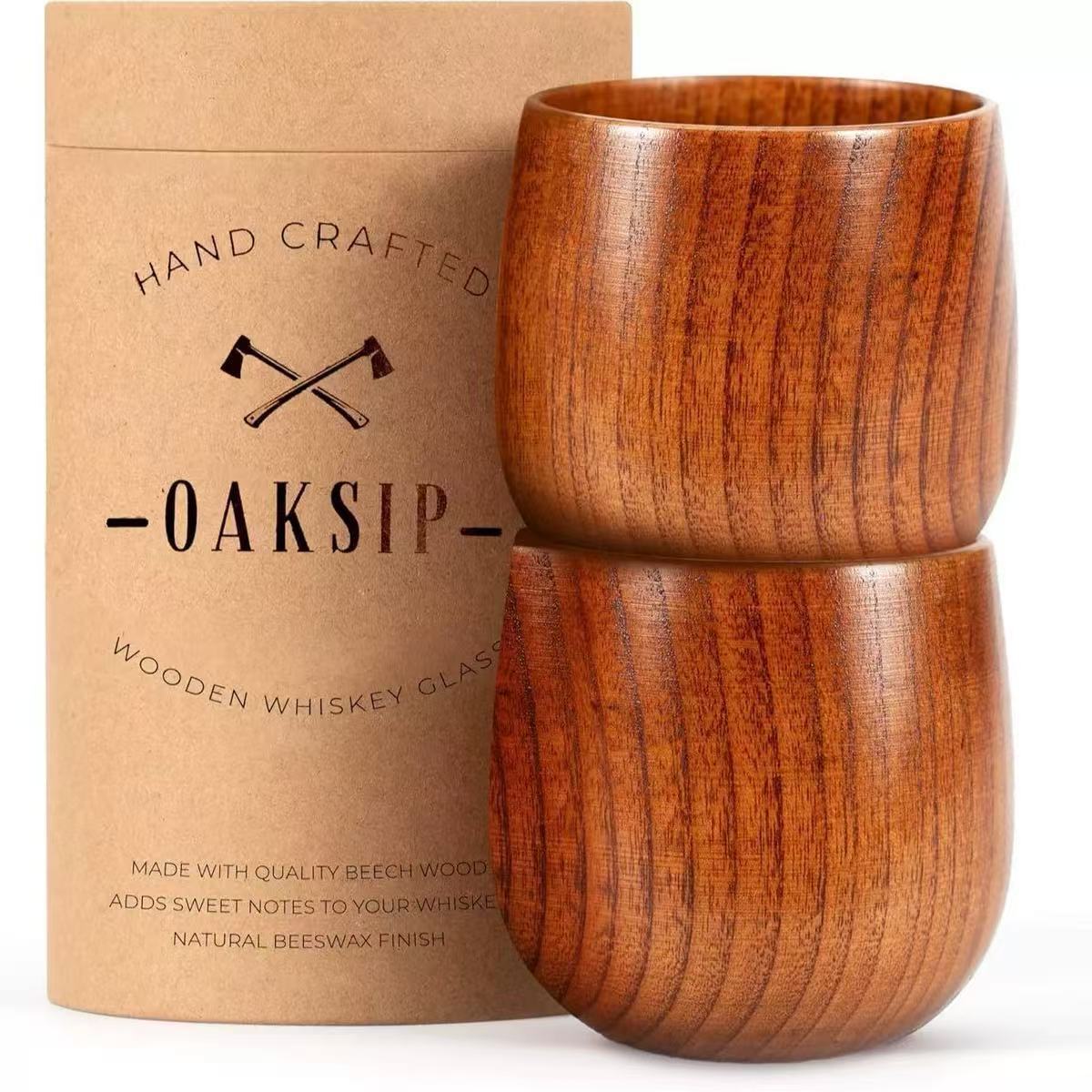 Handcrafted Carbonized Jujube Wood Cup - Traditional Wooden Drinkware