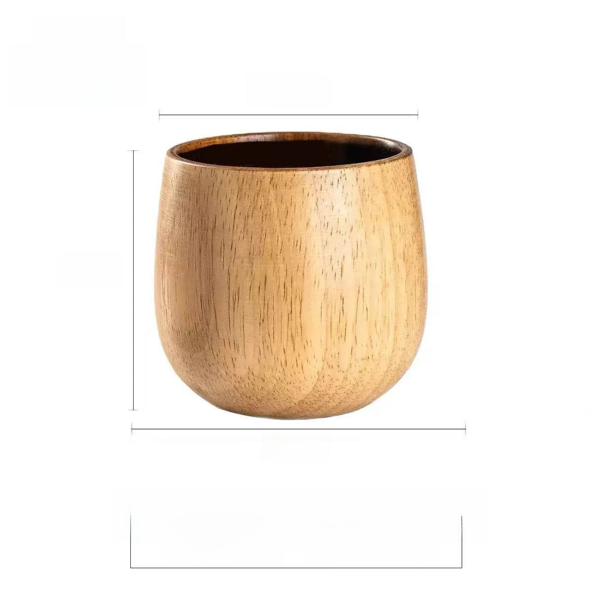 Handcrafted Carbonized Jujube Wood Cup - Traditional Wooden Drinkware