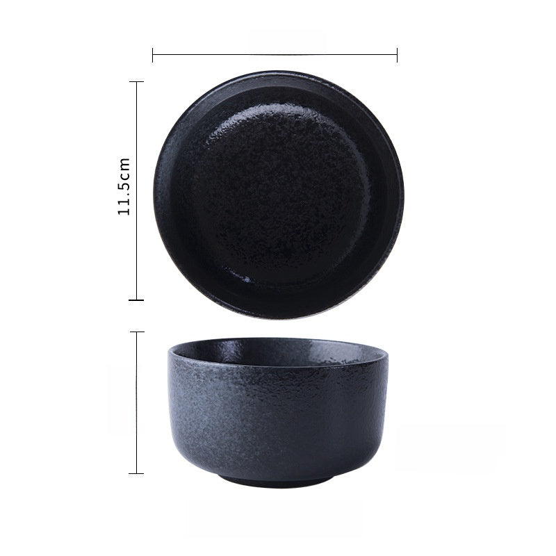 Handcrafted Japanese-Style Porcelain Rice Bowl - Traditional Ceramic Dinnerware